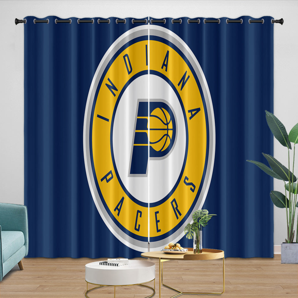 Indiana Pacers Curtains Blackout Window Drapes Room Decoration (Online Order Only)
