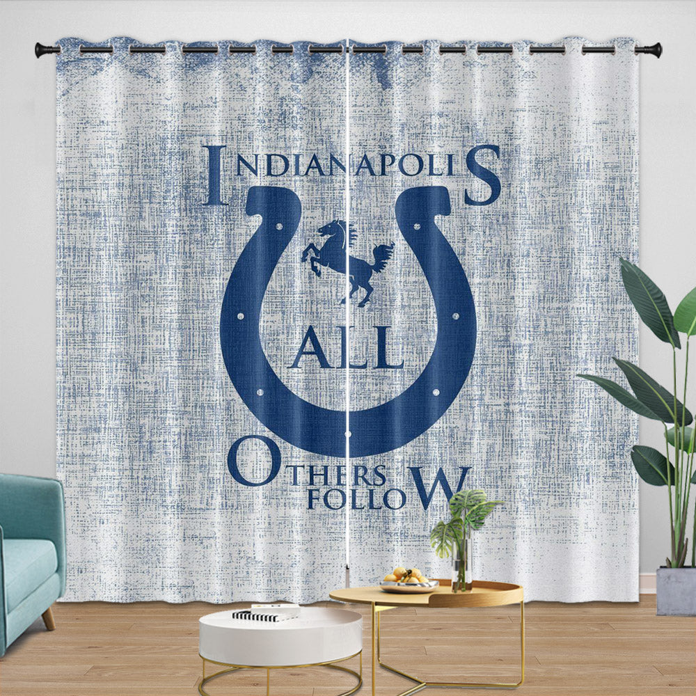 Indianapolis Colts Curtains Blackout Window Drapes Room Decoration (Online Order Only)