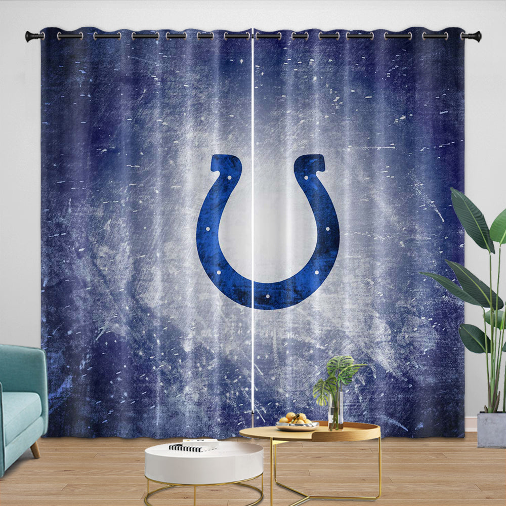 Indianapolis Colts Curtains Blackout Window Drapes Room Decoration (Online Order Only)
