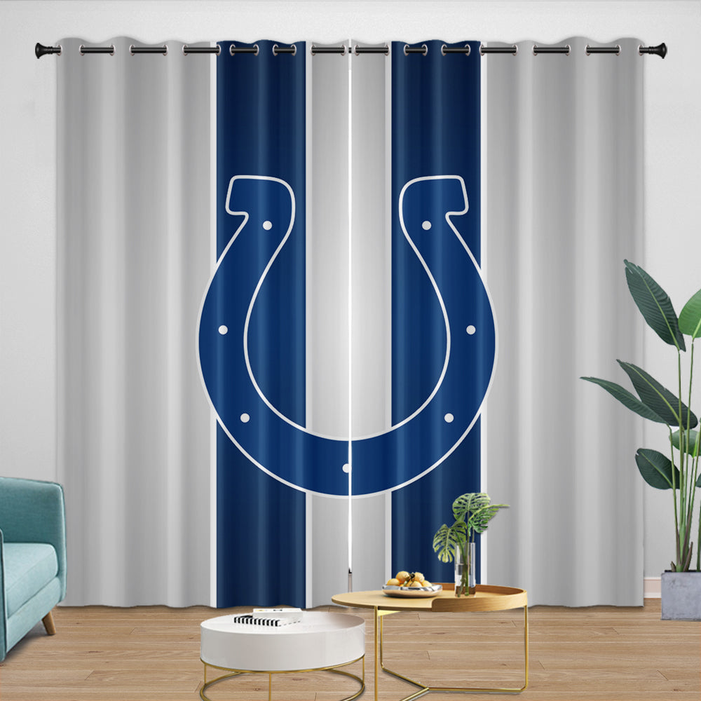 Indianapolis Colts Curtains Blackout Window Drapes Room Decoration (Online Order Only)