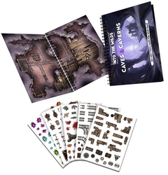 Into the Wilds Battlemap Books: Caves and Caverns (ONLINE ORDER ONLY)