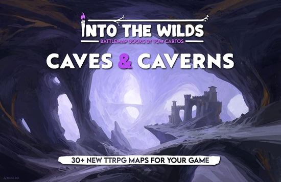 Into the Wilds Battlemap Books: Caves and Caverns (ONLINE ORDER ONLY)
