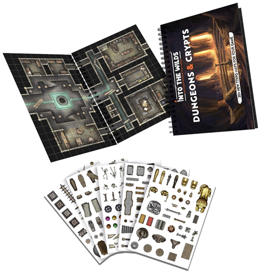 Into the Wilds Battlemap Books: Dungeons and Crypts (ONLINE ORDER ONLY)
