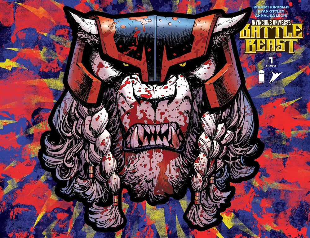 Invincible Universe Battle Beast #1 J Ryan Ottley & Annalisa Leoni Foil Die Cut Mask Variant (05/14/2025) Image (ONLINE ORDER ONLY)