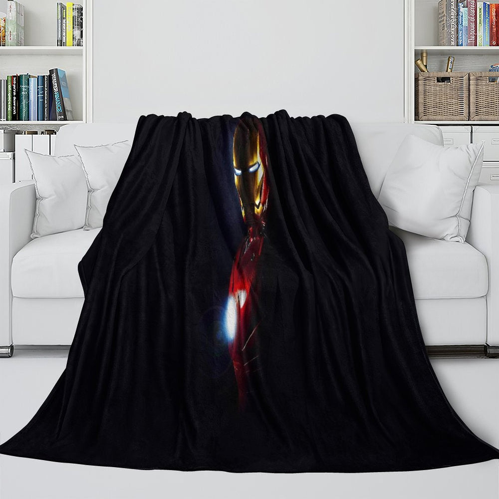 Iron Man Blanket Pattern Flannel Throw Kids Room Decoration (ONLINE ORDER ONLY)