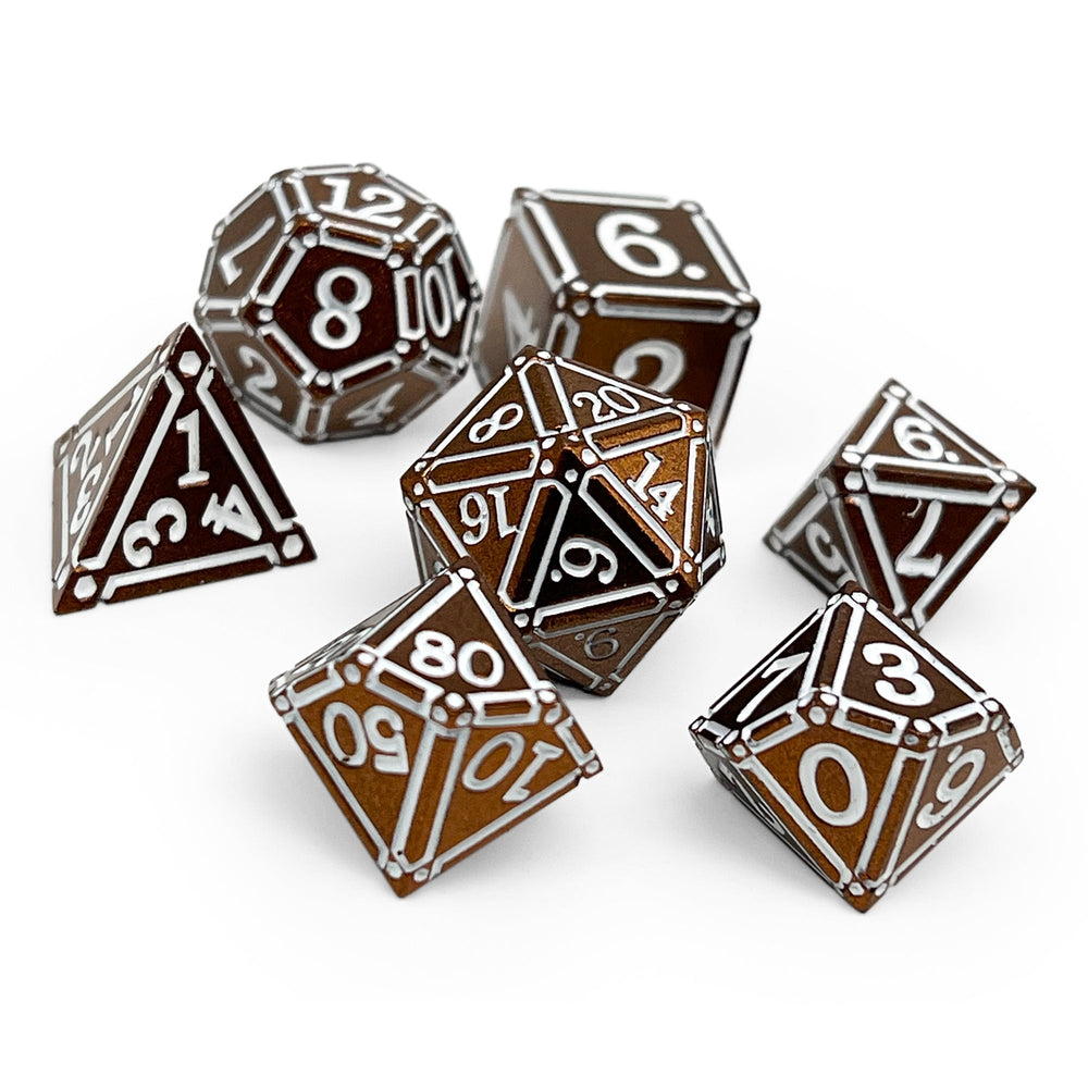 Ironworks - Hellfire 7 Piece RPG set Alloy Metal Dice (Online Only)