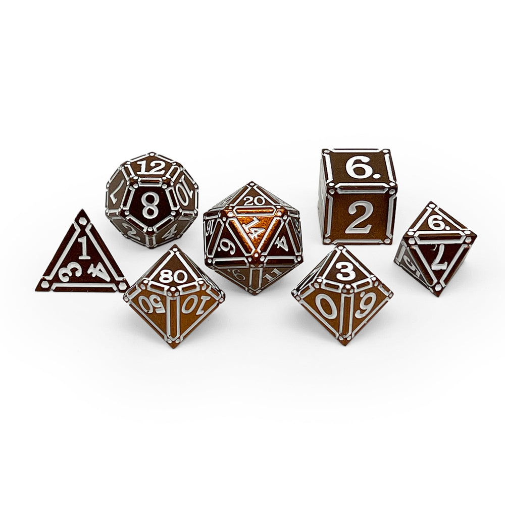 Ironworks - Hellfire 7 Piece RPG set Alloy Metal Dice (Online Only)