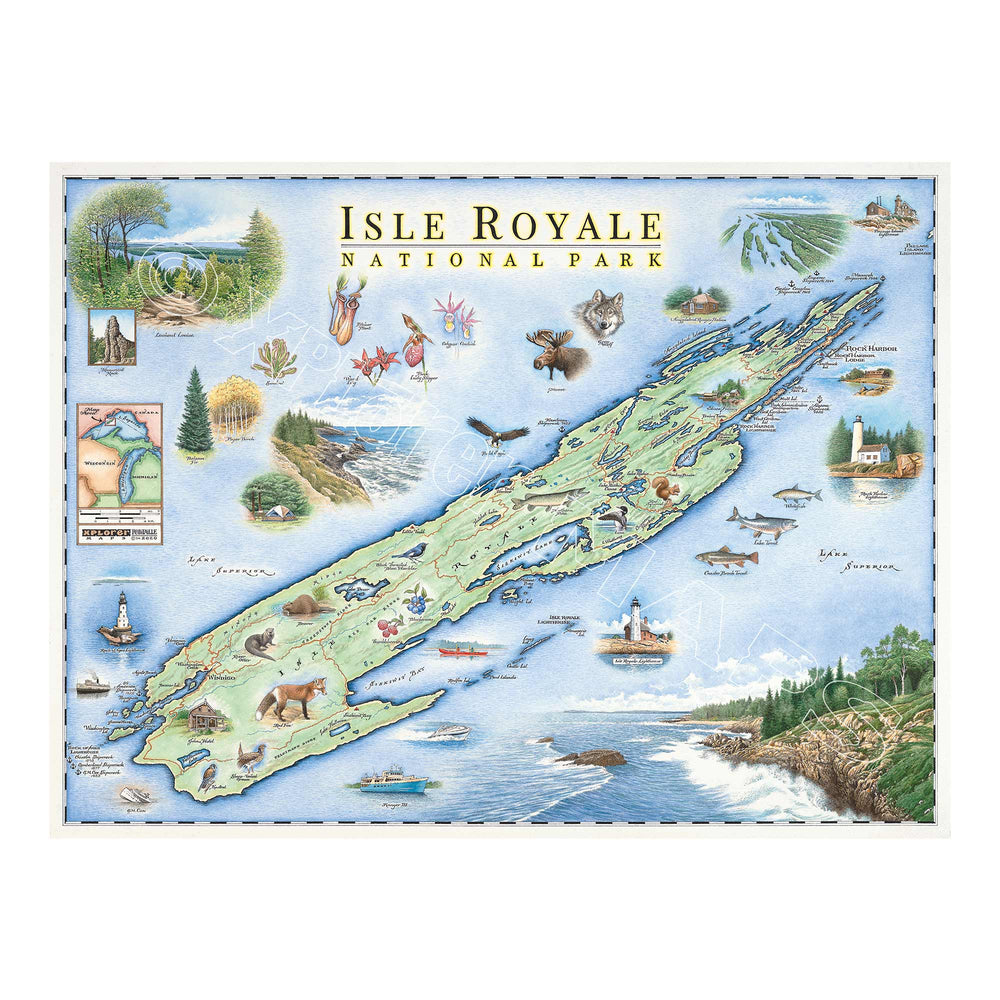 Isle Royale National Park 1000 Piece Jigsaw Puzzle Xplorer Maps (ONLINE ORDER ONLY)