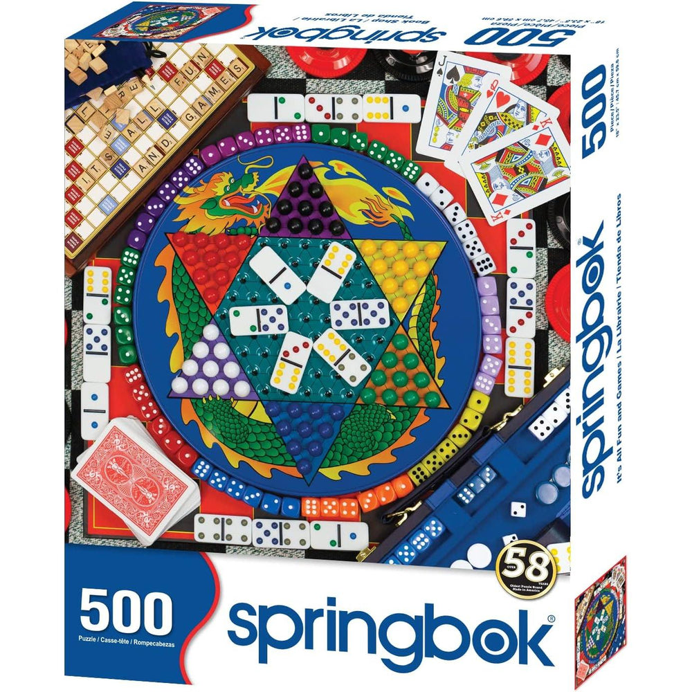 It's All Fun & Games 500 Piece Jigsaw Puzzle Springbok (ONLINE ORDER ONLY)