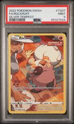 2022 POKEMON SWORD & SHIELD SILVER TEMPEST Full Art ROCKRUFF #TG07 PSA 9 (Online Order Only)