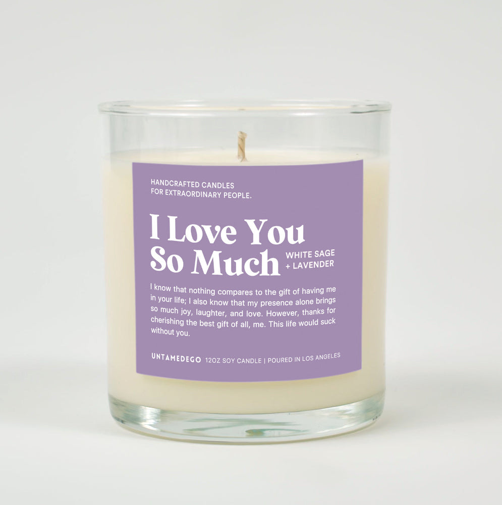 I Love You So Much Glass Candle (ONLINE ORDER ONLY)