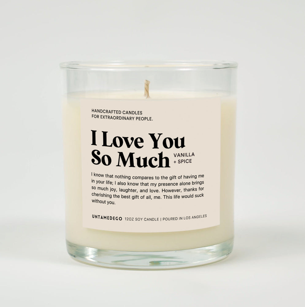 I Love You So Much Glass Candle (ONLINE ORDER ONLY)