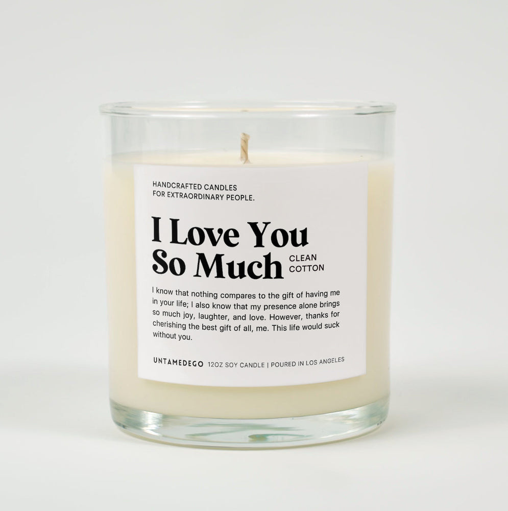 I Love You So Much Glass Candle (ONLINE ORDER ONLY)