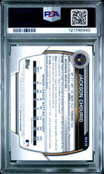 Graded 2023 Topps Bowman Chrome National Jackson Chourio #38 Chrome Rookie RC Baseball Card PSA 10 Gem Mint (ONLINE ORDER ONLY)