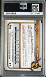 Graded 2022 Bowman Chrome James Wood #CPAJWD 1st Bowman Auto Rookie RC Baseball Card PSA 9 Mint