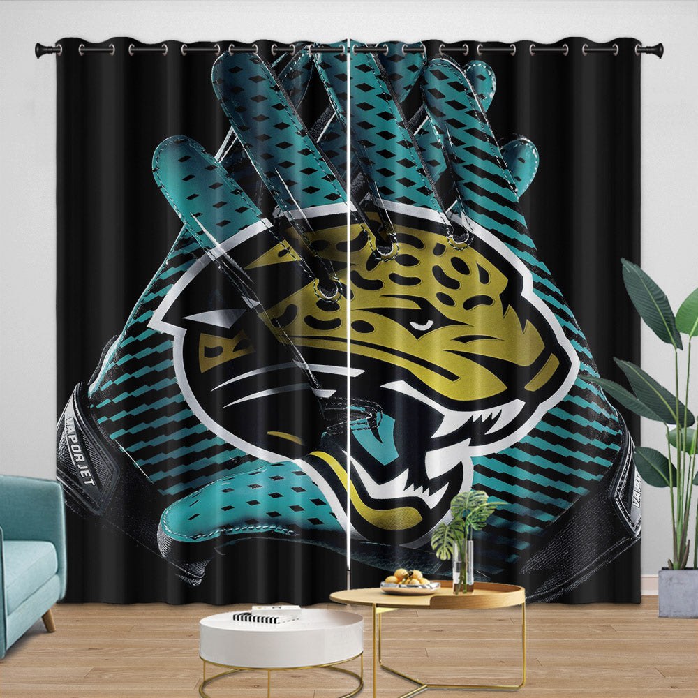Jacksonville Jaguars Curtains Blackout Window Drapes Room Decoration (Online Order Only)