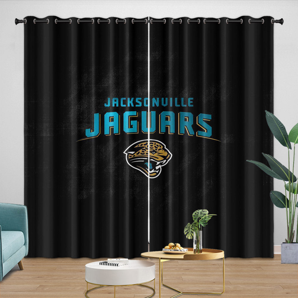 Jacksonville Jaguars Curtains Blackout Window Drapes Room Decoration (Online Order Only)