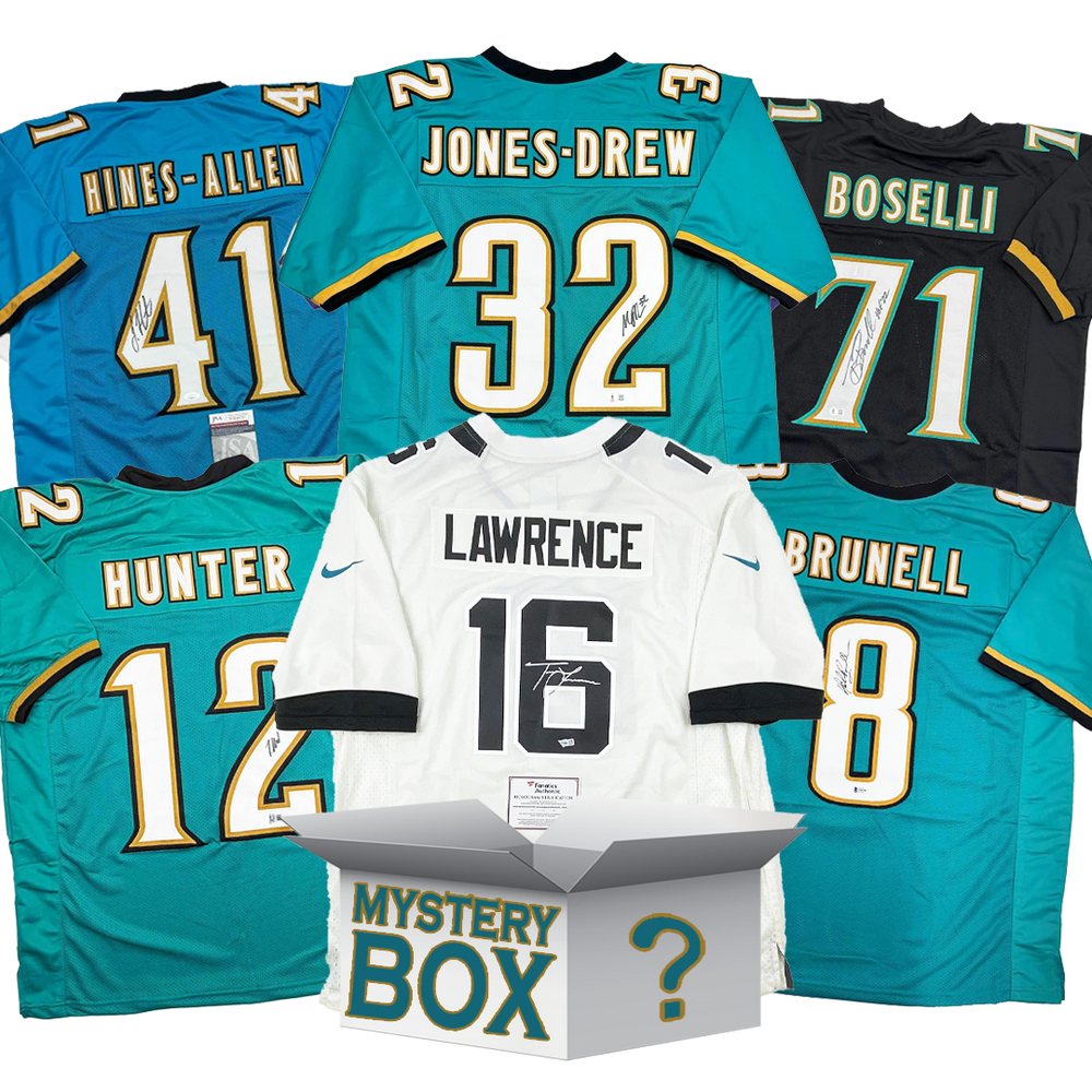 Autographed/Signed Jacksonville Football Jersey Mystery Box with PSA JSA or Beckett COA