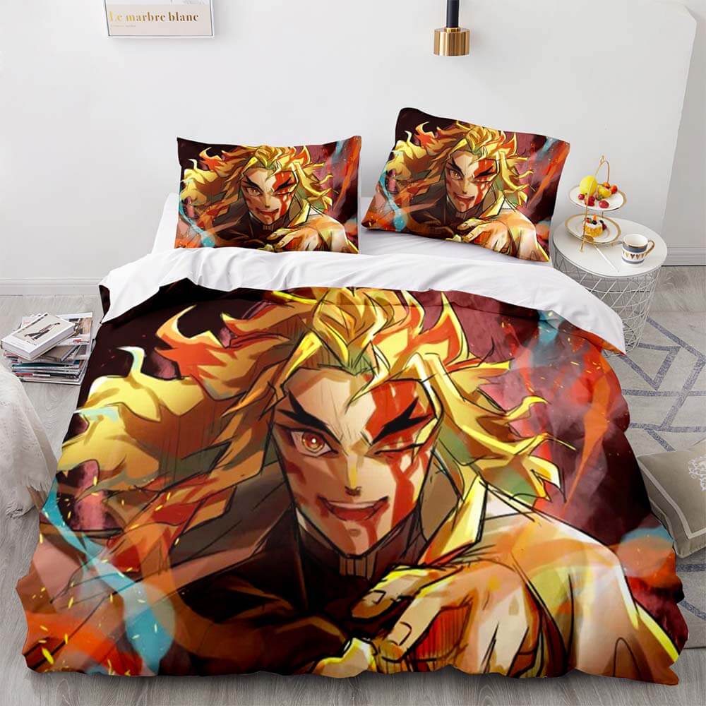 Japan Anime Demon Slayer Bedding Set Cosplay Quilt Cover Without Filler (Online Order Only)