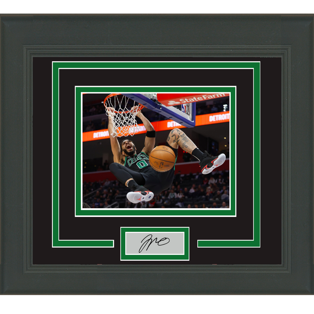 Framed Jayson Tatum Facsimile Laser Engraved Signature Auto Boston Celtics 11x14 Basketball Photo (ONLINE ORDER ONLY)