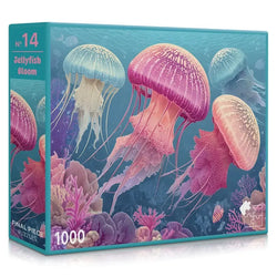 Jellyfish Bloom 1000 Piece Jigsaw Puzzle Final Piece
