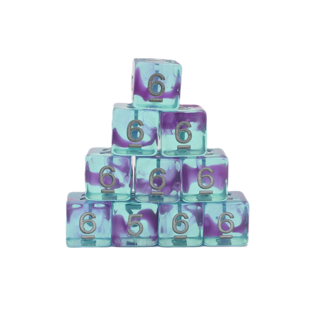 Jellyfish Essence 10d6 - DnD Dice Set | Acrylic RPG Gaming Dice (ONLINE ORDER ONLY)