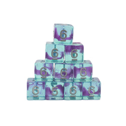 Jellyfish Essence 10d6 - DnD Dice Set | Acrylic RPG Gaming Dice (ONLINE ORDER ONLY)