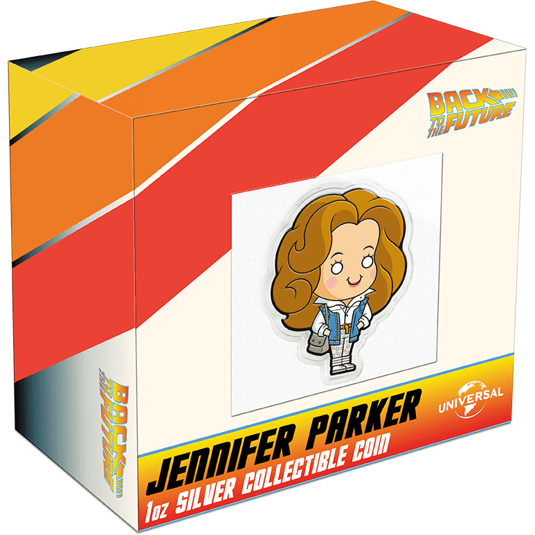 Back to the Future Limited Edition 2021 Jennifer Parker shaped 1oz silver coin (ONLINE ORDER ONLY)