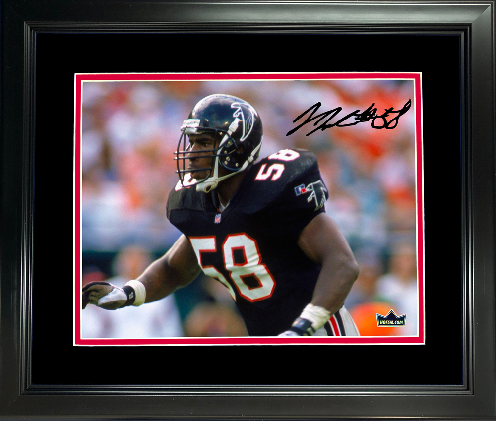 Framed Jessie Tuggle Atlanta Falcons Facsimile Laser Engraved Signature Auto 11"x14" Football Photo HOFSM Holo (ONLINE ORDER ONLY)