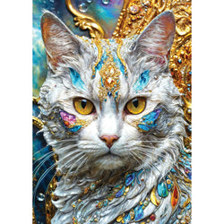 Jeweled Cat 1000 Piece Jigsaw Puzzle Enjoy