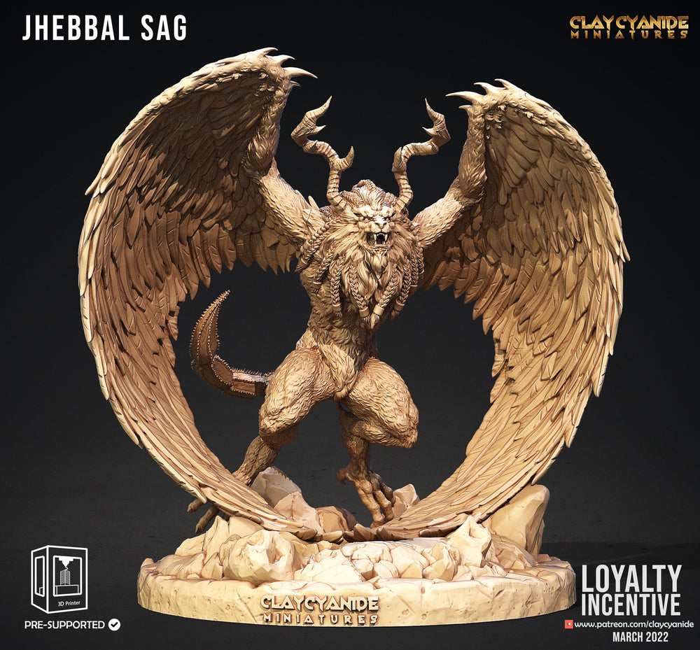 3D Printed Clay Cyanide Jhebbal Sag 28mm 32mm D&D (Online Only)