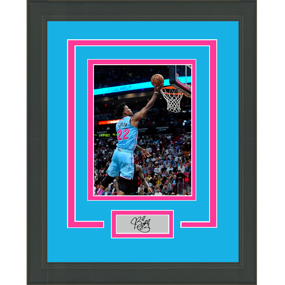Framed Jimmy Butler Facsimile Laser Engraved Signature Auto Miami Heat 11x14 Basketball Photo (ONLINE ORDER ONLY)