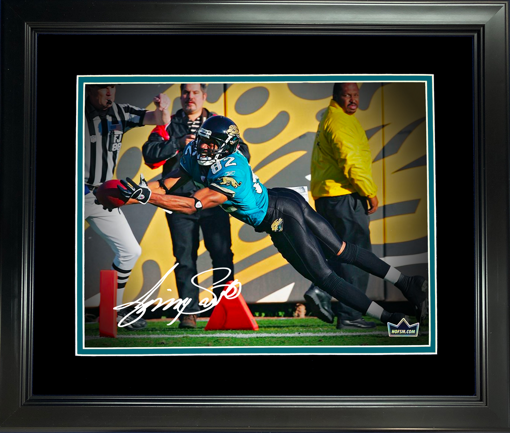 Framed Jimmy Smith Facsimile Laser Engraved Signature Auto Jacksonville Jaguars 11"x14" Football Photo HOFSM Holo (ONLINE ORDER ONLY)