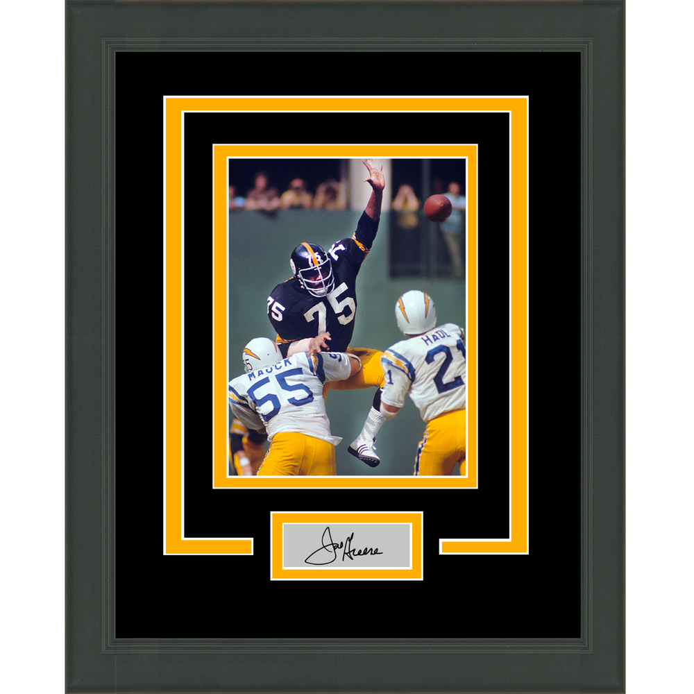 Framed Joe Greene Facsimile Laser Engraved Signature Auto Pittsburgh Steelers 11x14 Football Photo (ONLINE ORDER ONLY)
