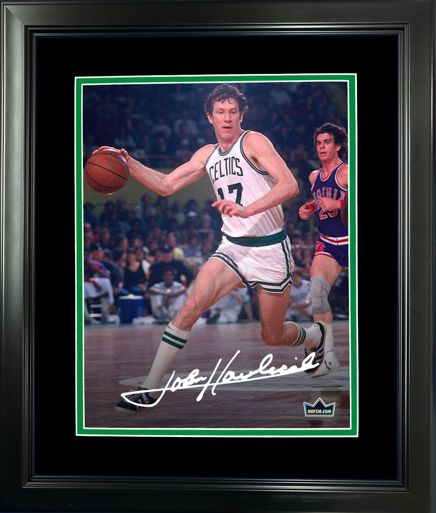 Framed John Havlicek Facsimile Laser Engraved Signature Auto 11"x14" Basketball Photo HOFSM Holo (ONLINE ORDER ONLY)
