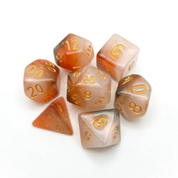Jovian Cloud - 7 Piece DnD Dice Set | Acrylic RPG Gaming Dice (ONLINE ORDER ONLY)