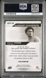 2023 UPPER DECK GOODWIN CHAMPIONS PLATINUM BRYCE YOUNG PLATINUM-RAINBOW #82 - PSA 8 (Online Order Only)