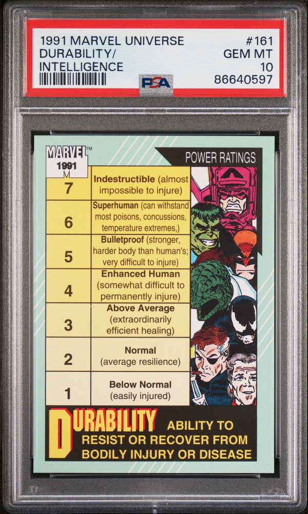 1991 MARVEL UNIVERSE CHECKLIST MARVEL  #162 - PSA 10 (Online Order Only)