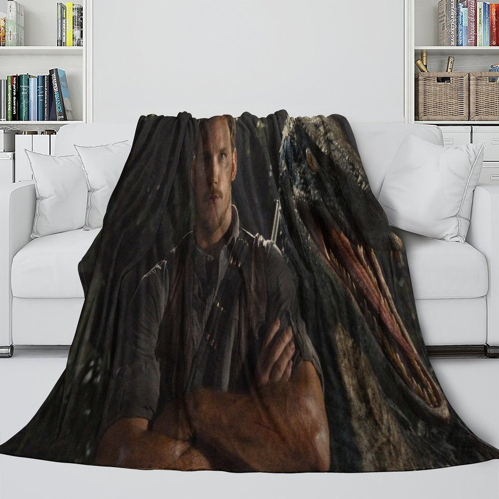 Jurassic World Blanket Flannel Dinosaur Throw Room Decoration (ONLINE ORDER ONLY)