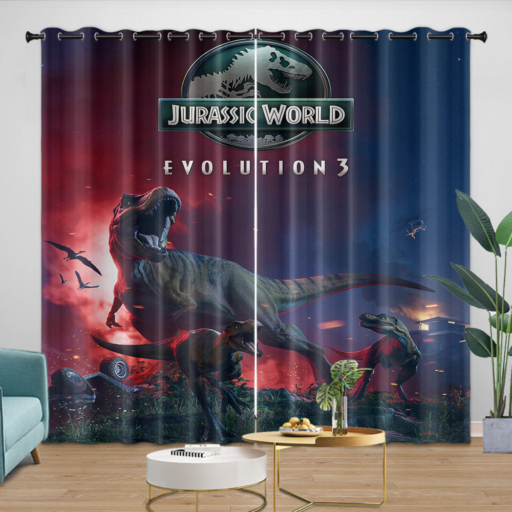 Jurassic World Curtains Dinosaur  Blackout Window Drapes Room Decoration (ONLINE ORDER ONLY)
