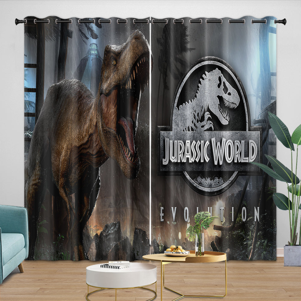 Jurassic World Curtains Dinosaur  Blackout Window Drapes Room Decoration (ONLINE ORDER ONLY)