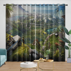 Jurassic World Curtains Dinosaur  Blackout Window Drapes Room Decoration (ONLINE ORDER ONLY)