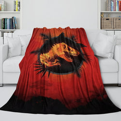 Jurassic World Rebirth Blanket Flannel Throw Room Decoration (Online Order Only)