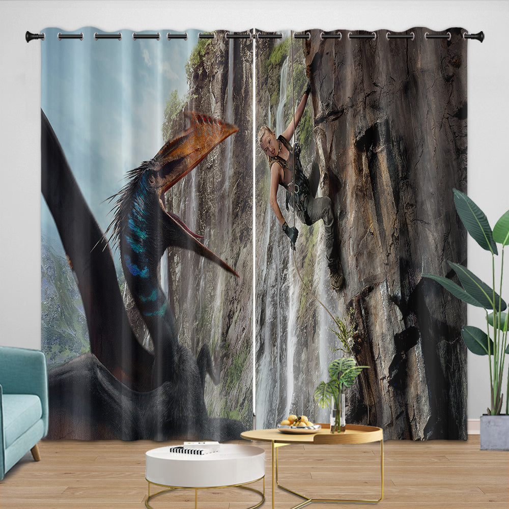 Jurassic World Rebirth Curtains Dinosaur Blackout Window Drapes (ONLINE ORDER ONLY)