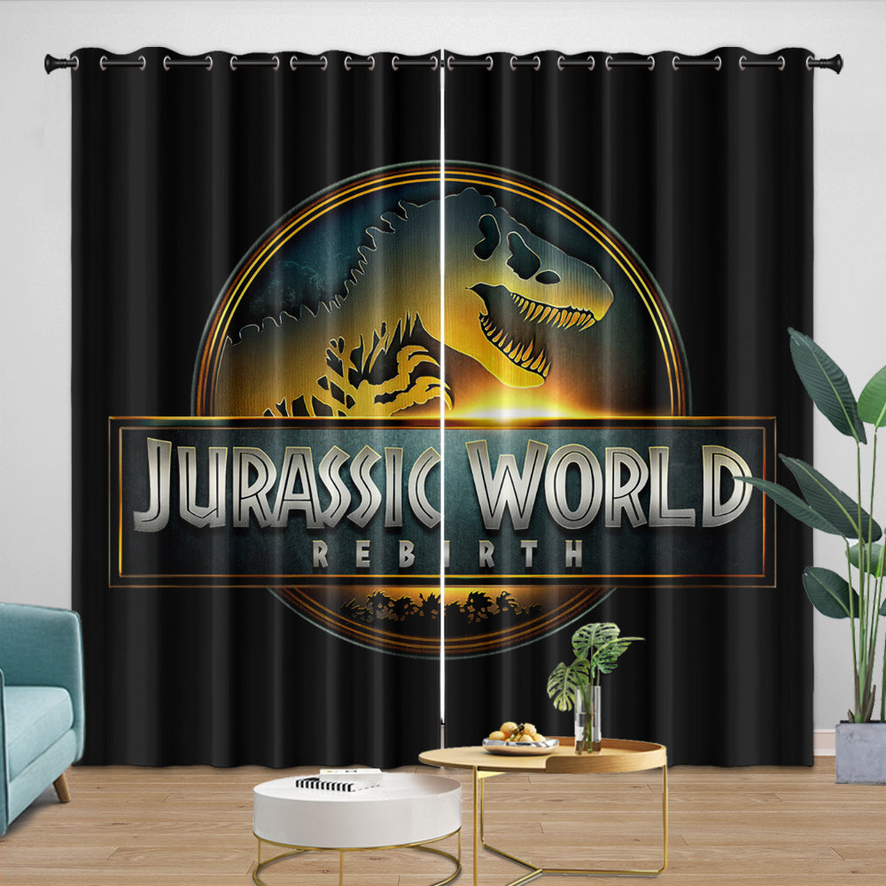 Jurassic World Rebirth Curtains Dinosaur Blackout Window Drapes (ONLINE ORDER ONLY)