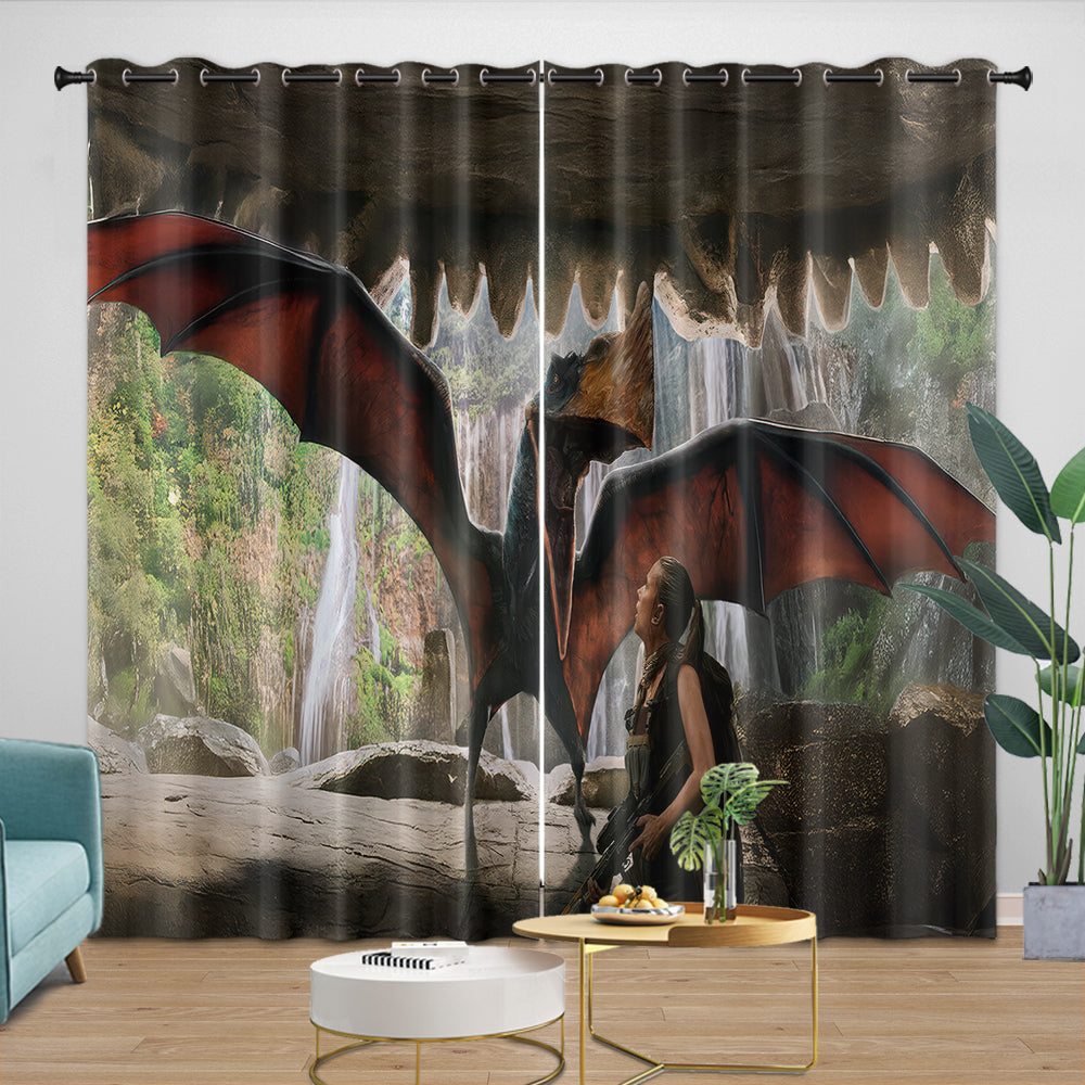 Jurassic World Rebirth Curtains Dinosaur Blackout Window Drapes (ONLINE ORDER ONLY)