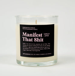 Manifest That Shit Glass Candle (ONLINE ORDER ONLY)