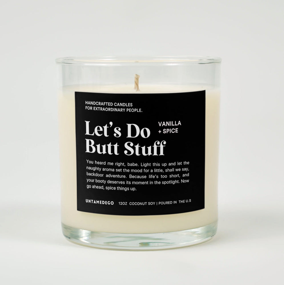 Let's Do Butt Stuff Glass Candle (ONLINE ORDER ONLY)