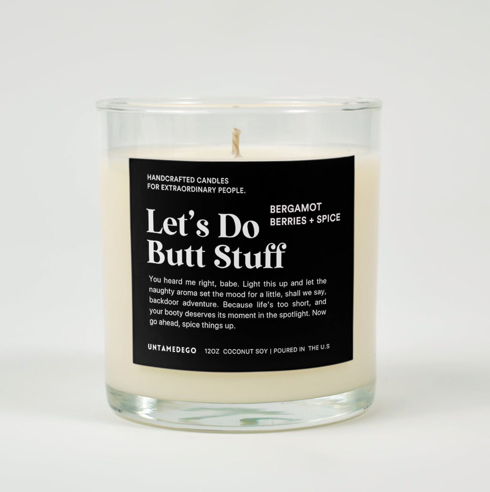 Let's Do Butt Stuff Glass Candle (ONLINE ORDER ONLY)