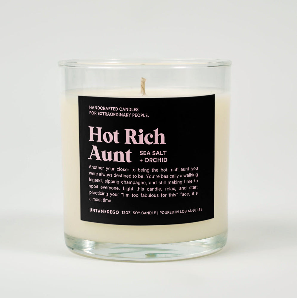 Hot Rich Aunt Glass Candle (ONLINE ORDER ONLY)